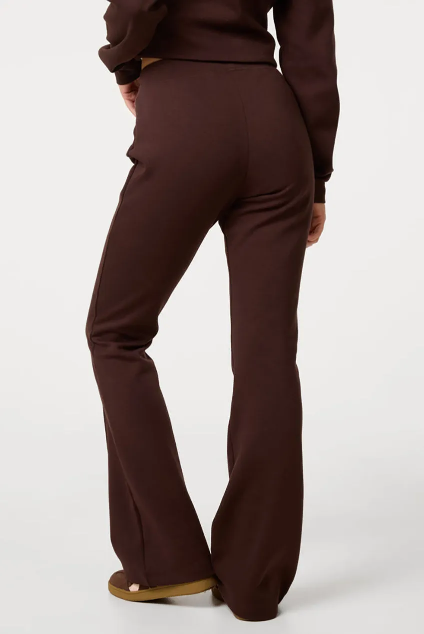 Pink Vanilla Pin Tuck pantaloni jersey cioccolato vita media