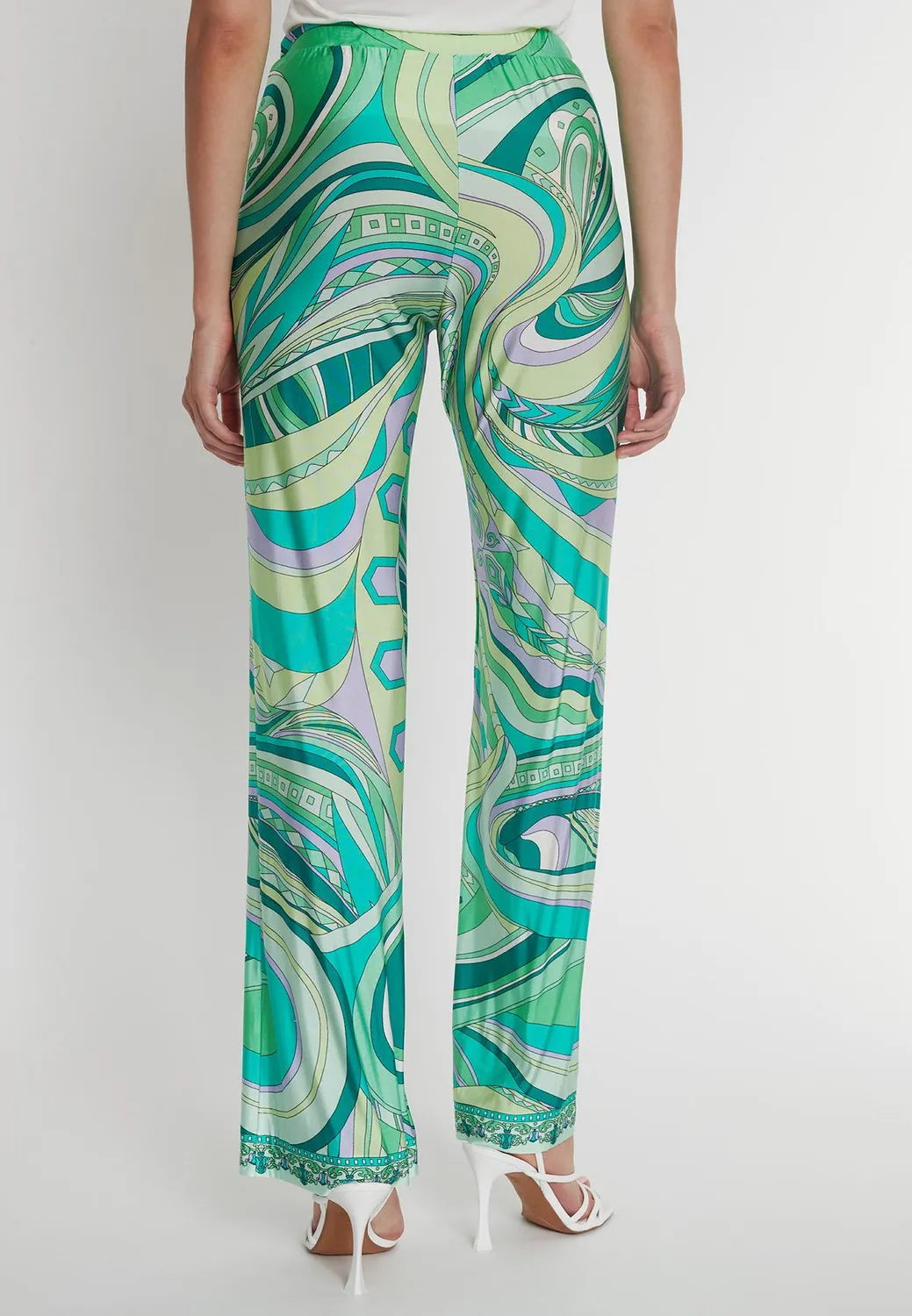 Ana Alcazar Pibara pantaloni jersey fantasia verde