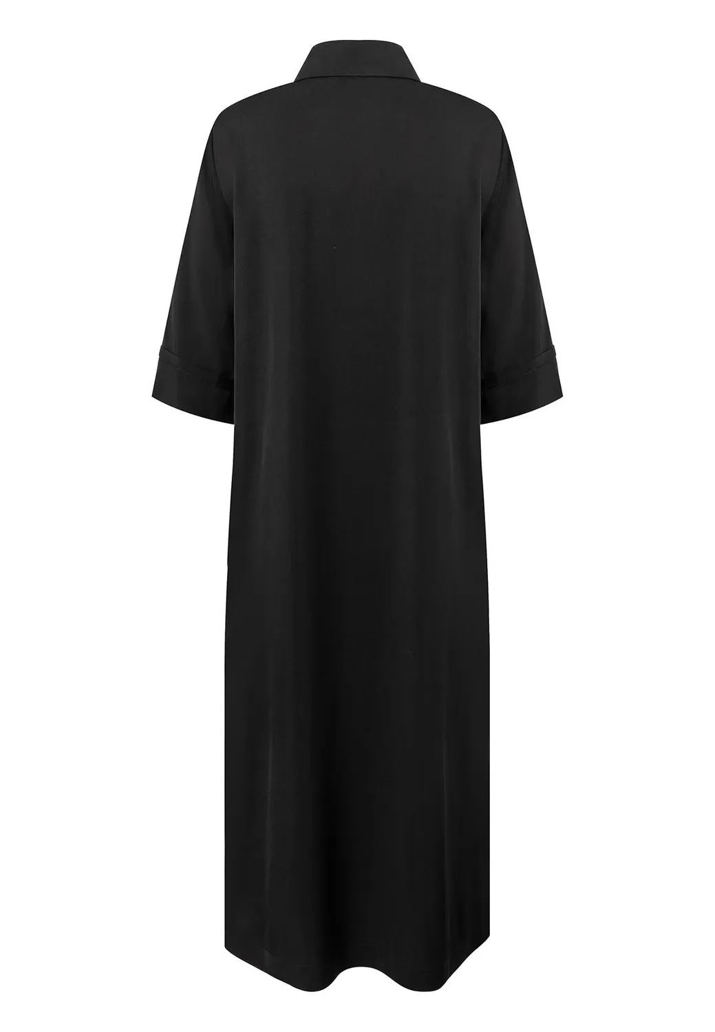 Ana Alcazar Rakora abito camicia midi nero