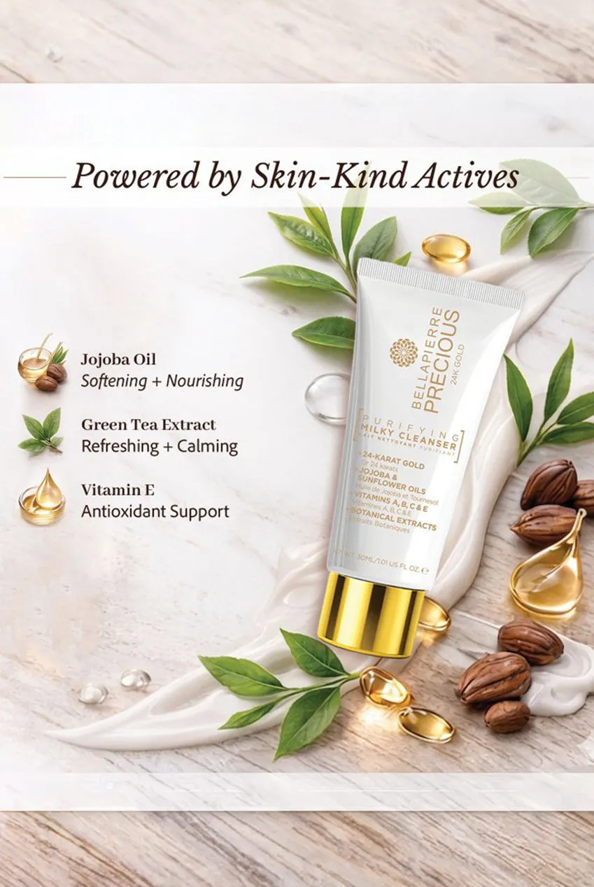 Bellapierre Precious 24K latte detergente viso 30 ml oro