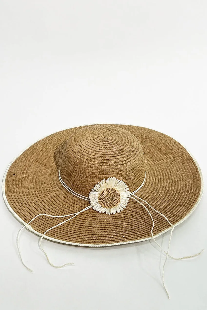 SVNX Sunflower Straw cappello marrone tesa larga