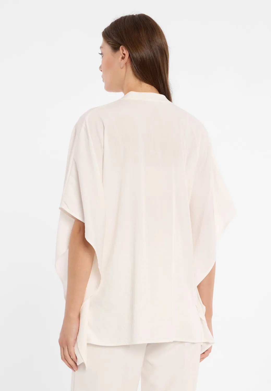 Ana Alcazar Dorayaq blusa crema collo orientale