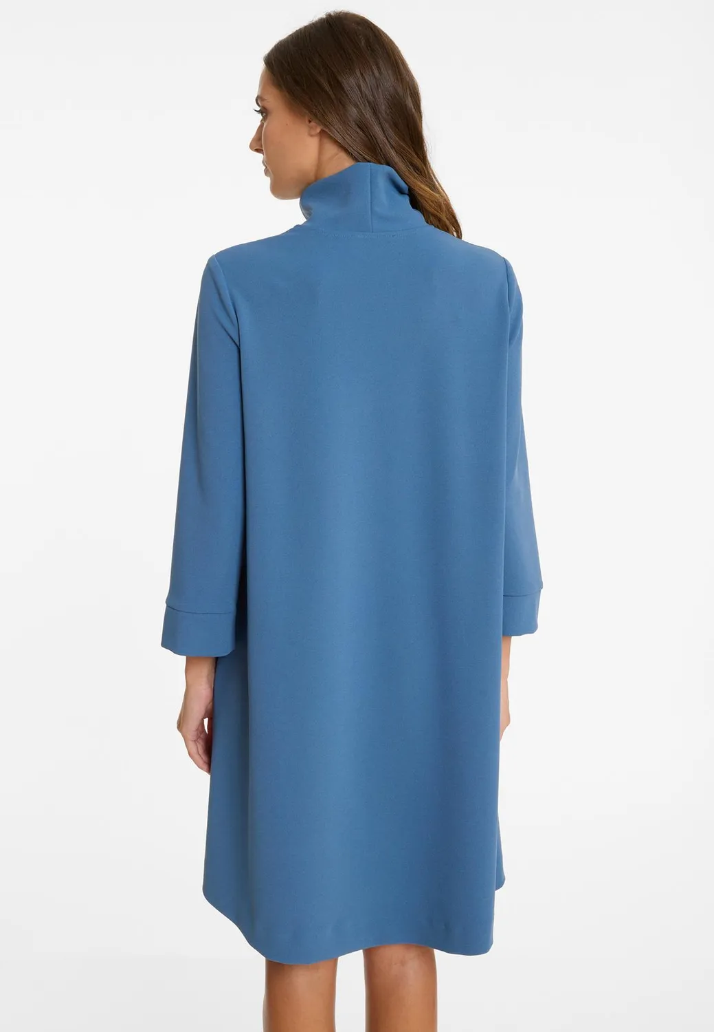 Ana Alcazar Adnea abito oversize blu collo alto tasche