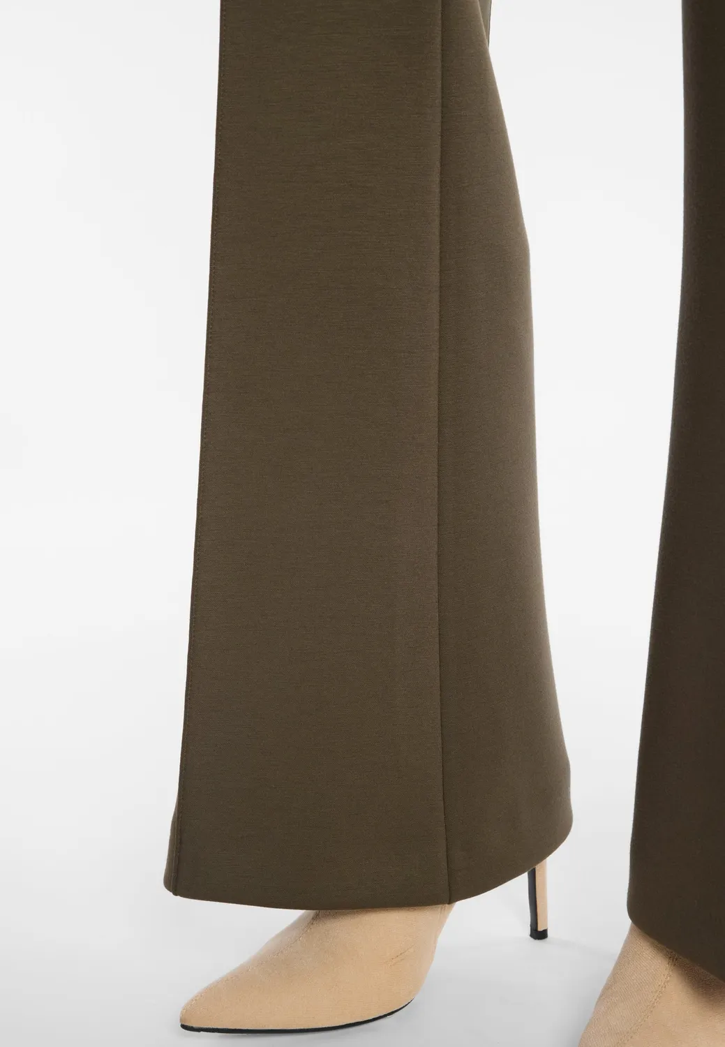 Ana Alcazar Ewgony pantaloni bootcut kaki vita alta