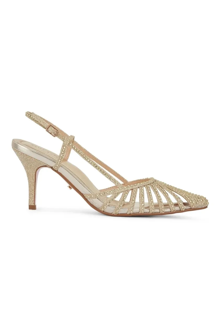 Malow London Selena décolleté slingback neri tacco 8,5