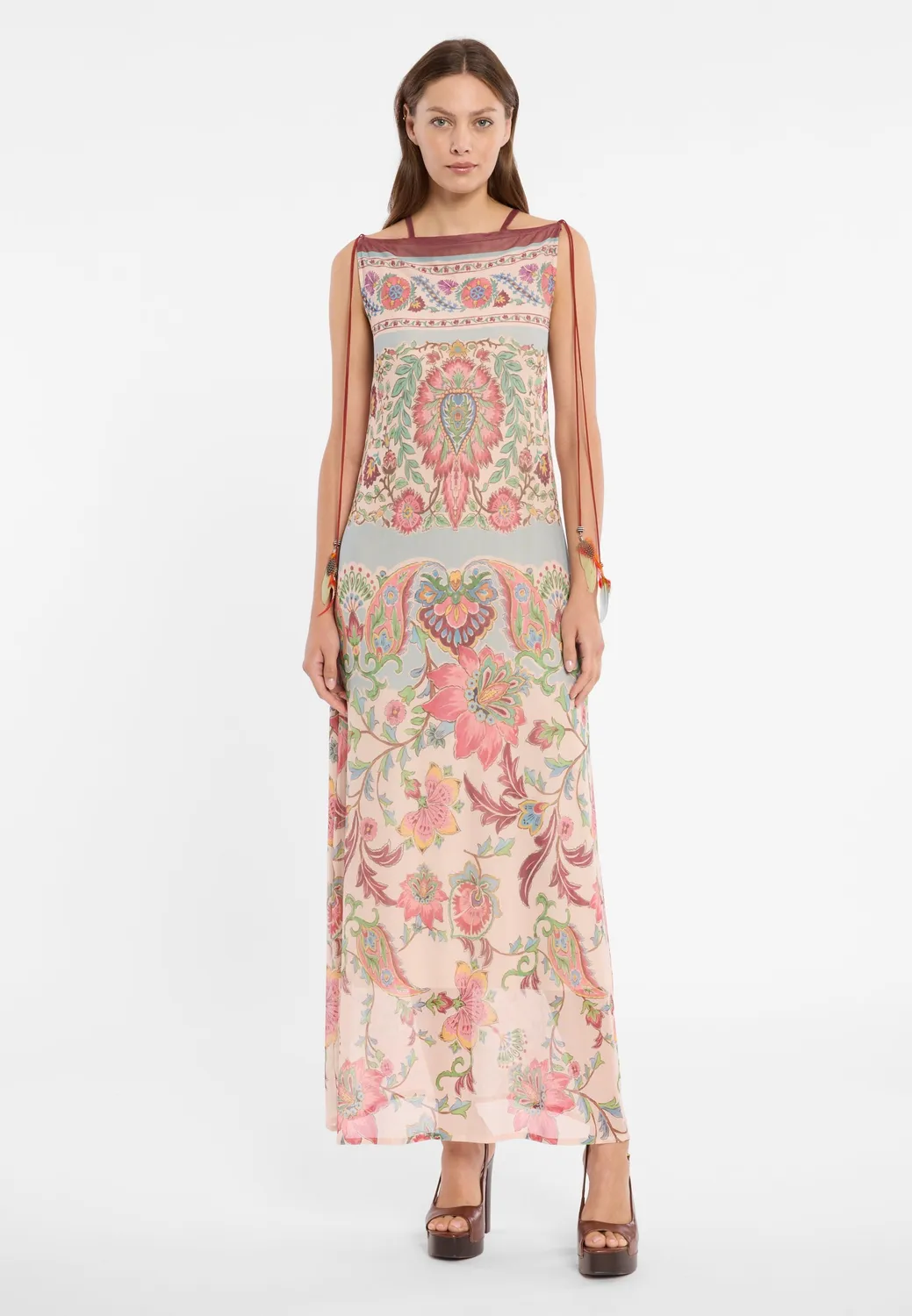 Ana Alcazar Doremil abito boho maxi pastello