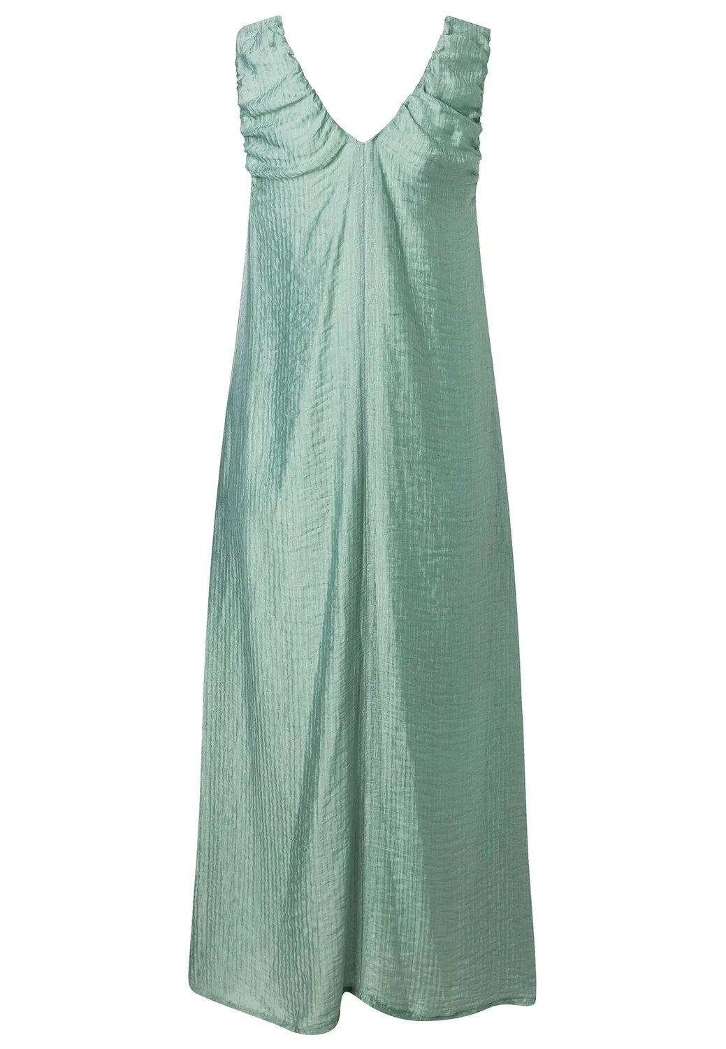 Ana Alcazar Doreth abito midi verde scollo V