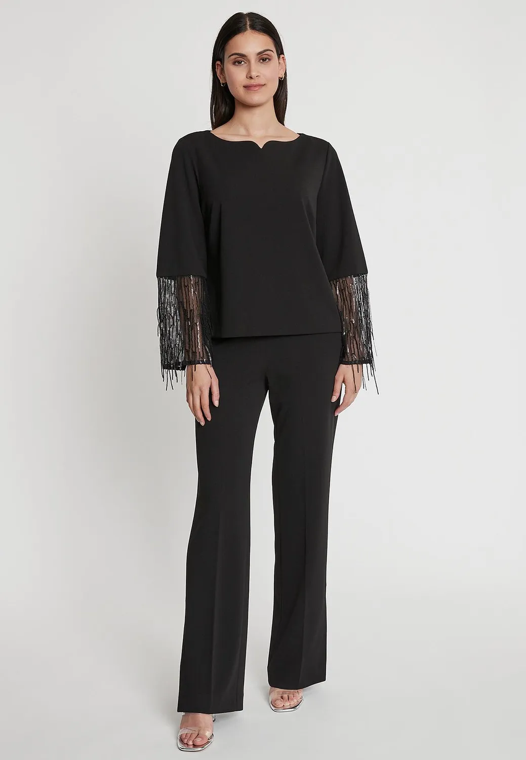 Ana Alcazar Ibara top da sera con paillettes