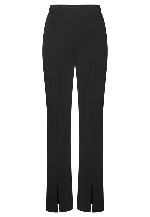 Ana Alcazar Tably pantaloni neri eleganti spacco orlo