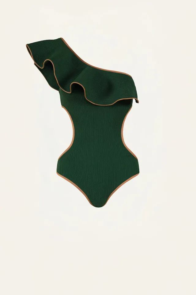 Johanna Ortiz Coastal Dream costume intero verde lycra