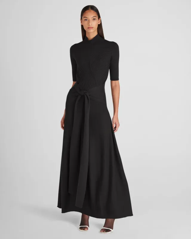 Violante Nessi Takashi abito maglia nero lana