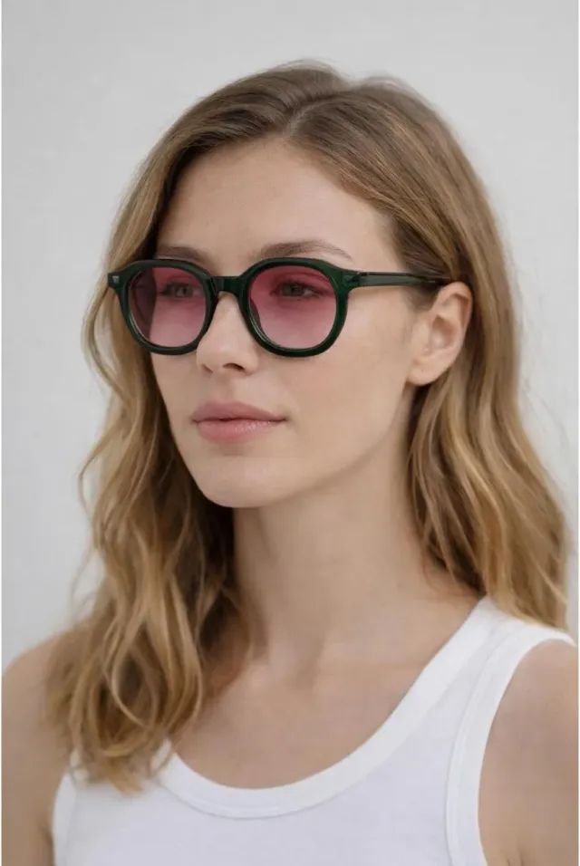 SVNX Bold Preppy SG2604917 occhiali da sole verde rosa UV400