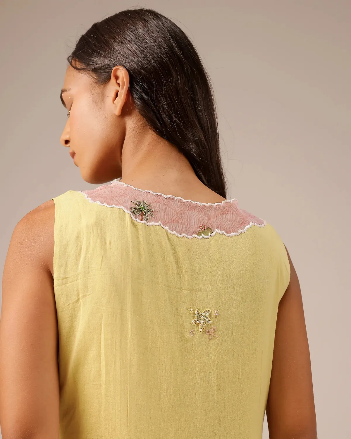 Our Dve Melon Muse completo giacca abito giallo rosa