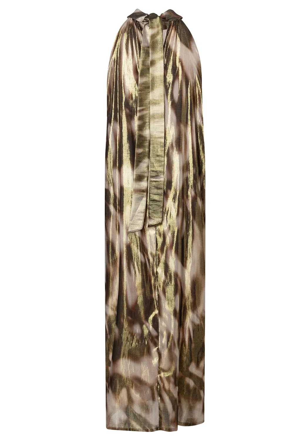 Ana Alcazar Wanina vestito halter maxi oro