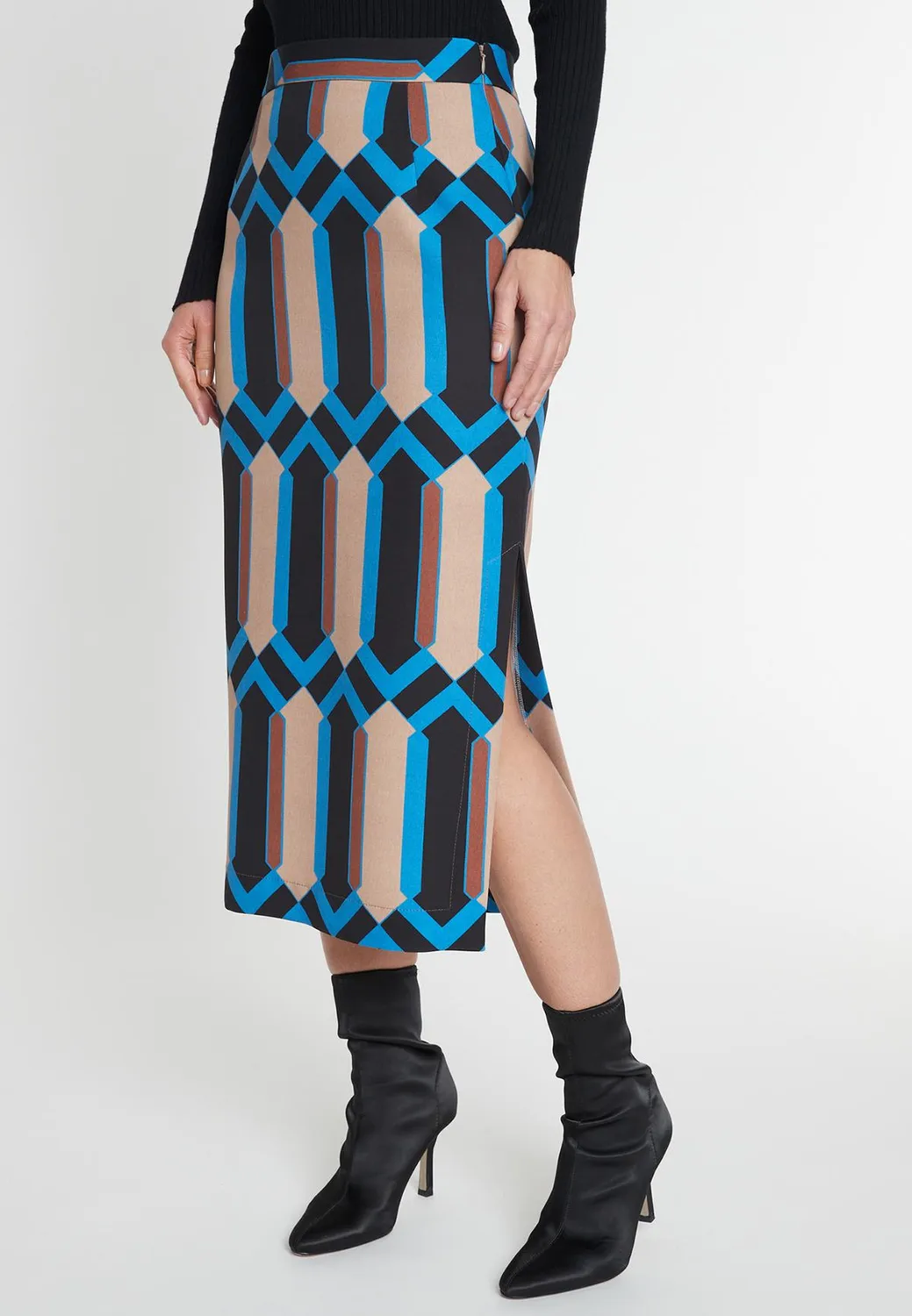 Ana Alcazar Majane gonna midi slim sagomata