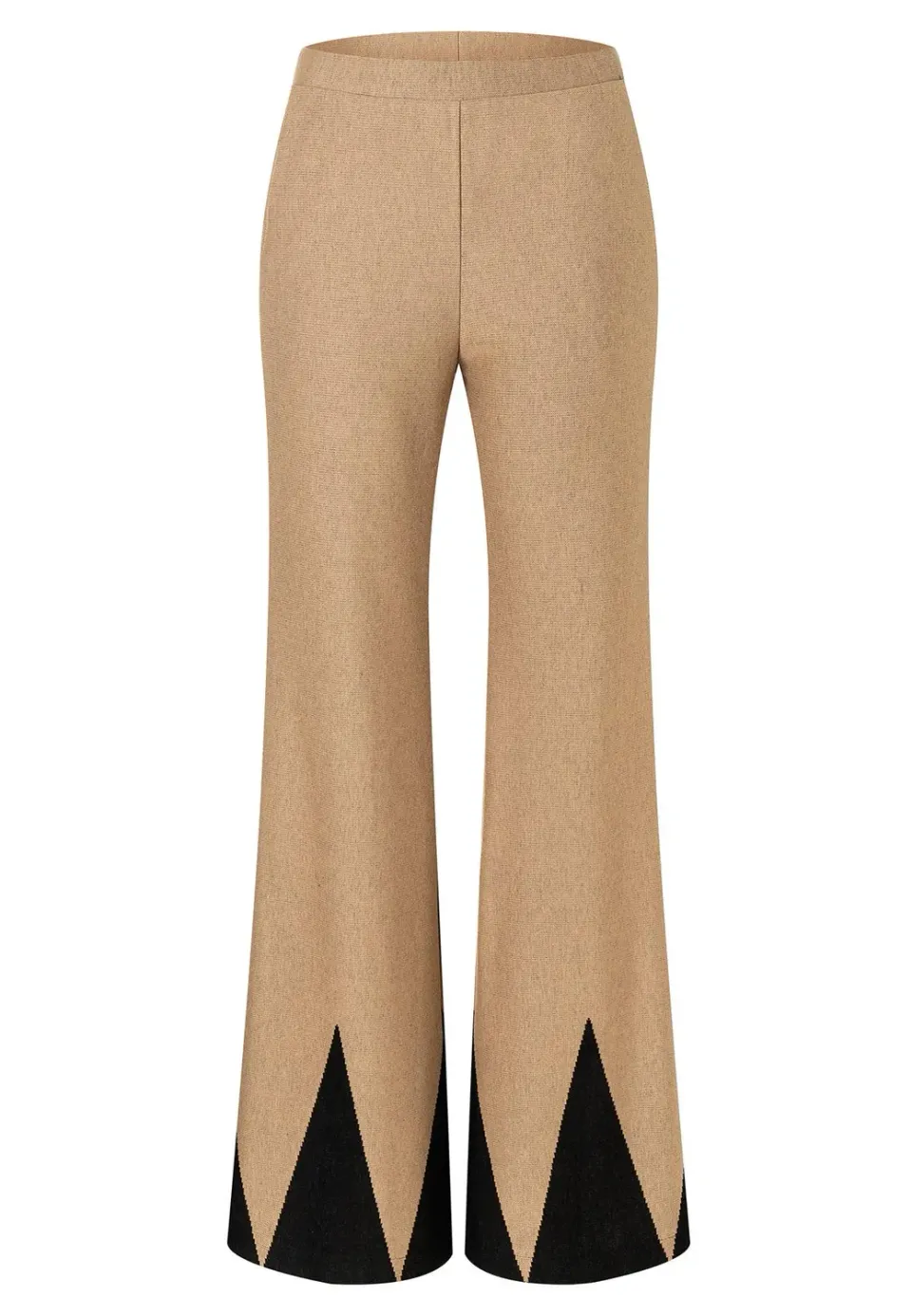 Ana Alcazar Milly pantaloni svasati maglia zigzag nero