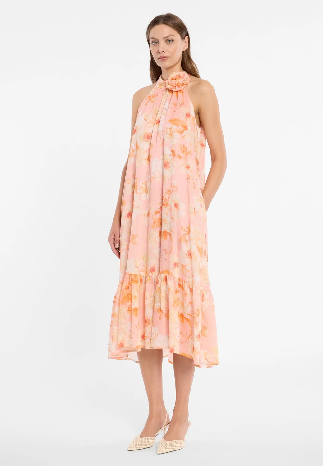 Ana Alcazar Doreyak abito midi fiori scollo holder