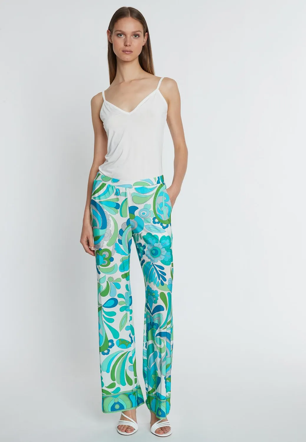 Ana Alcazar Riawa pantaloni fantasia verde jersey
