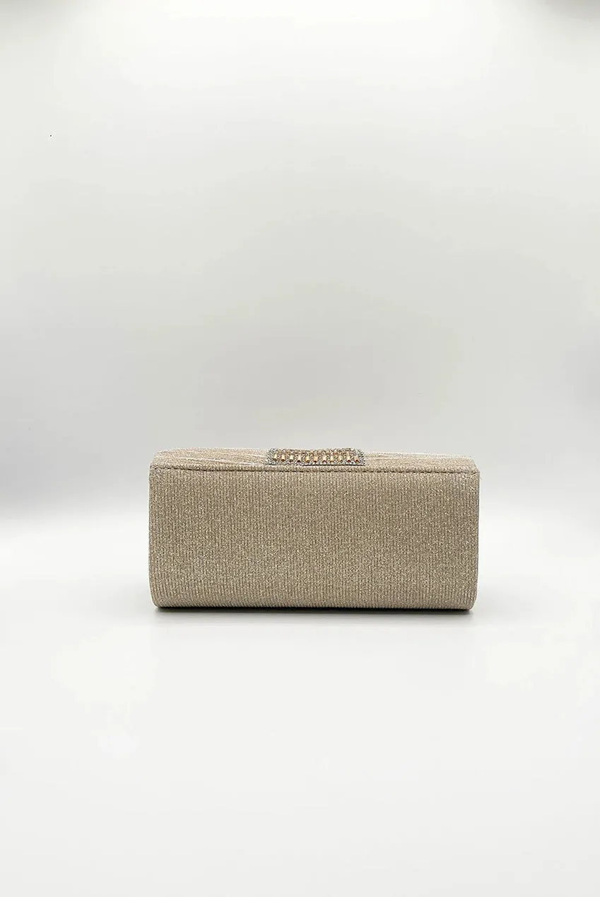 SVNX Rhinestone Glitter pochette oro brillantini