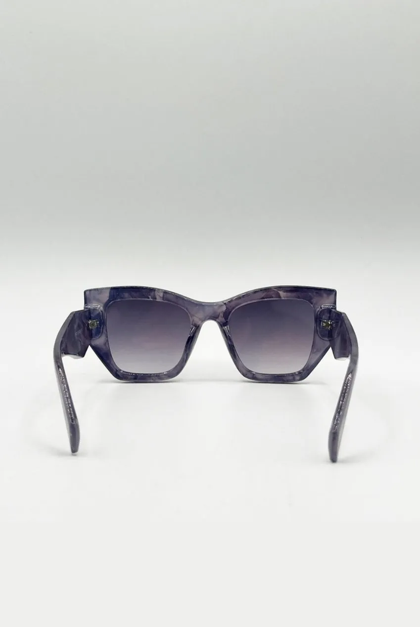 SVNX occhiali da sole cat-eye viola multi
