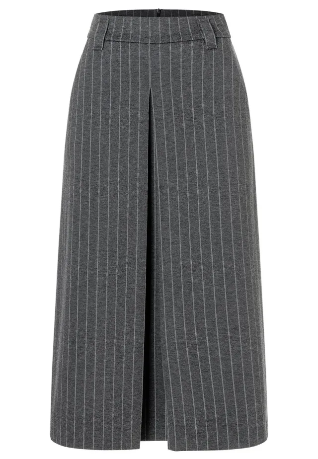 Ana Alcazar Somea gonna midi gessato jersey ufficio