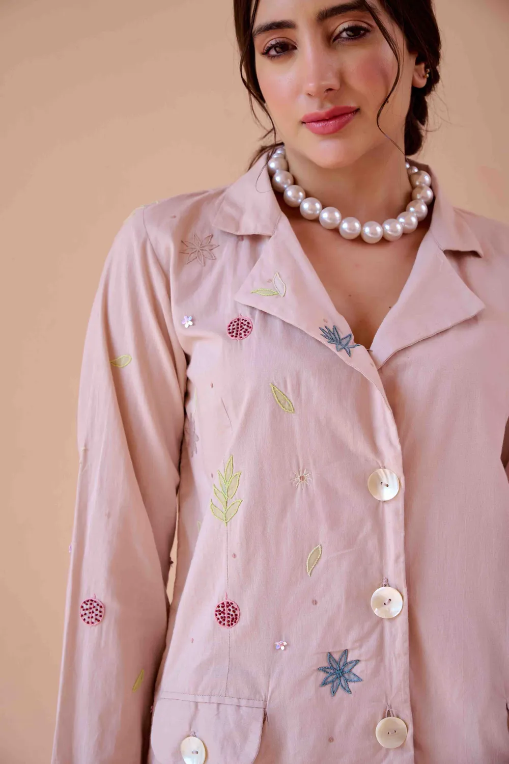 Our Dve Fred completo rosa flamingo in cotone