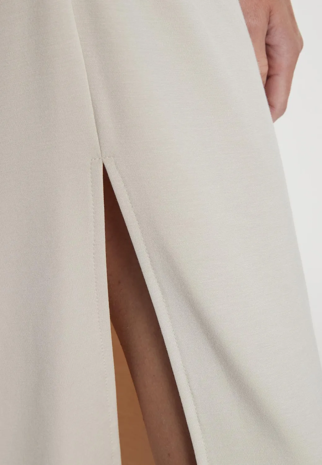 Ana Alcazar Hefari abito midi bianco scollo V spacco