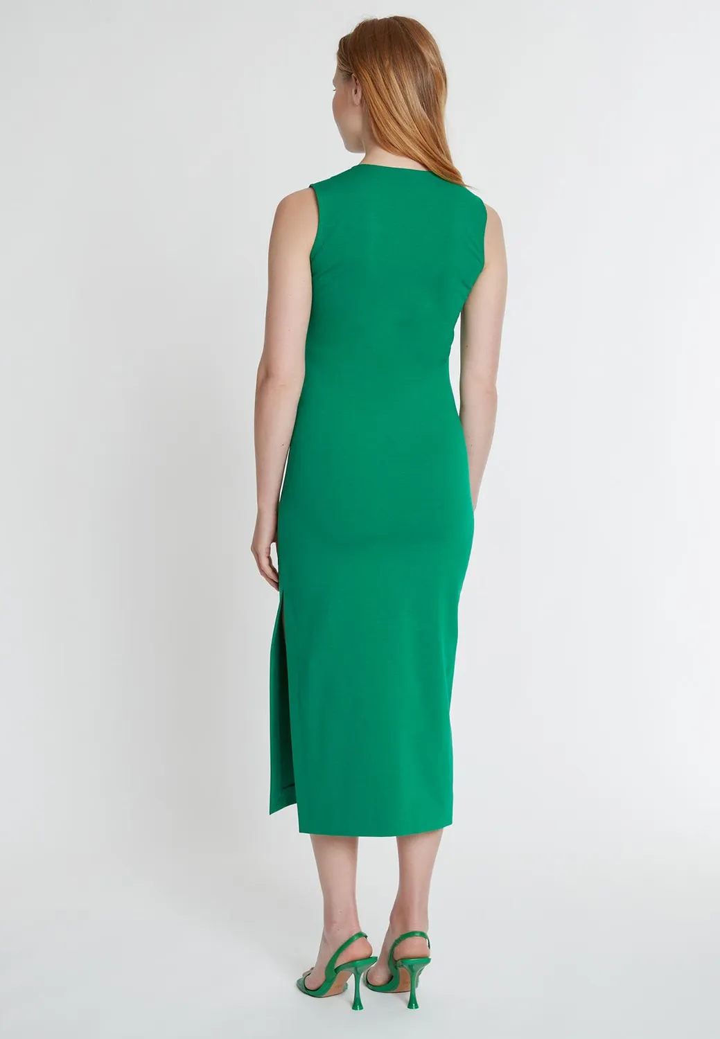 Ana Alcazar Kadori abito tubino midi con cut-out