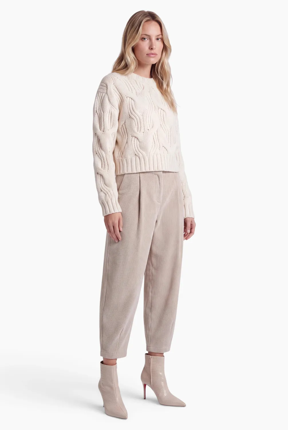 Ana Alcazar Enlimy pantaloni velluto beige