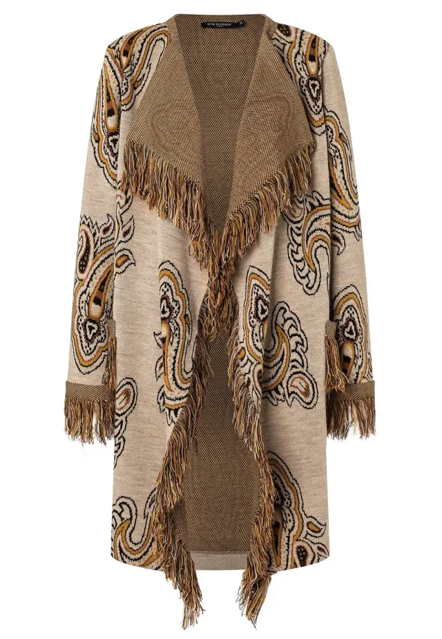 Ana Alcazar Habera cardigan paisley frange multicolor