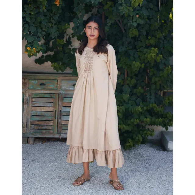 Our Dve Capsule 2 abito avorio in cotone