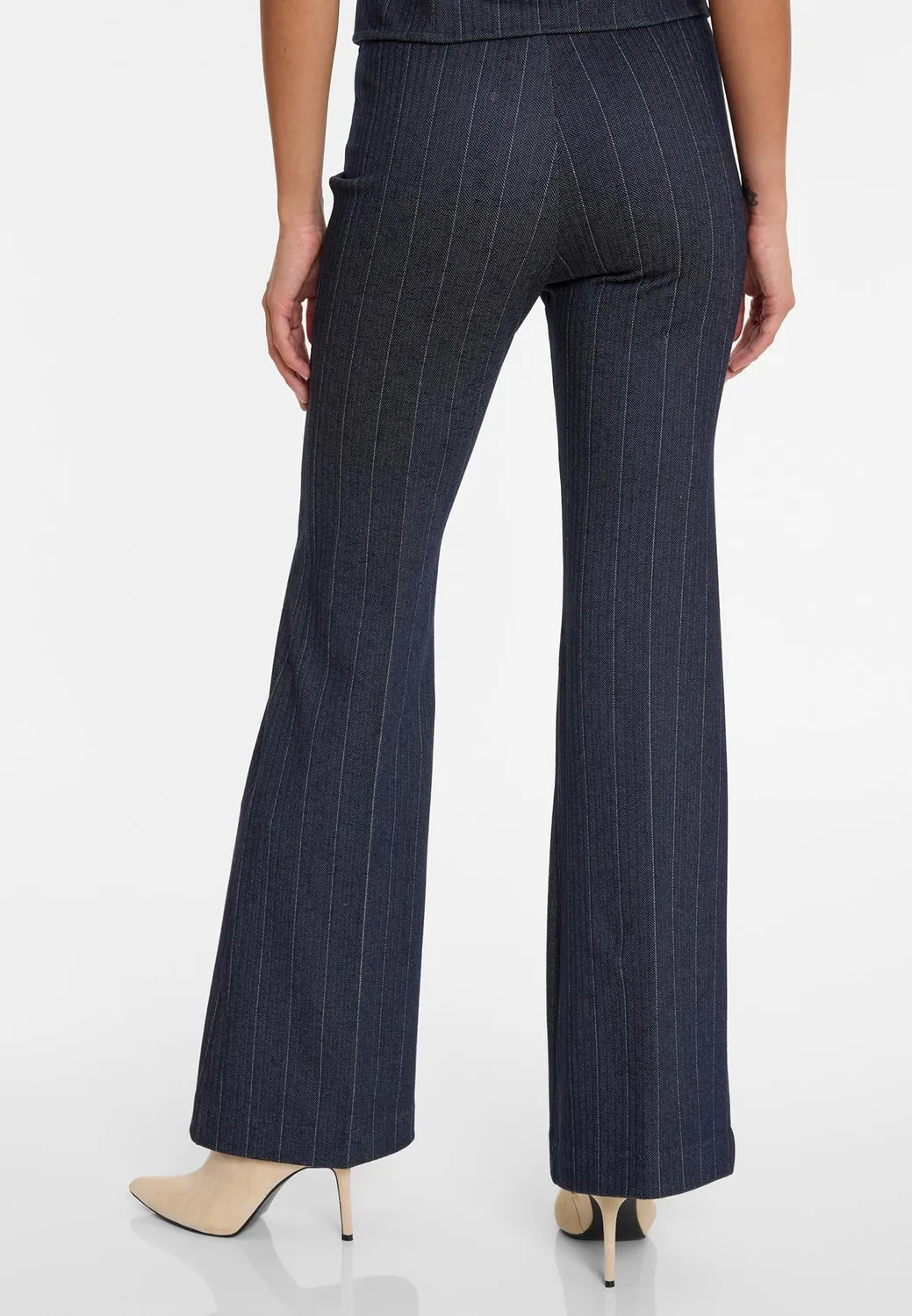 Ana Alcazar Apori pantaloni svasati taglie 34-44 gessato blu