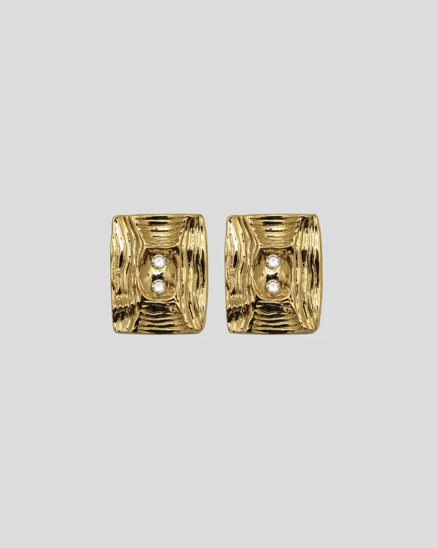 Violante Nessi Amadio orecchini ottone dorato zirconia