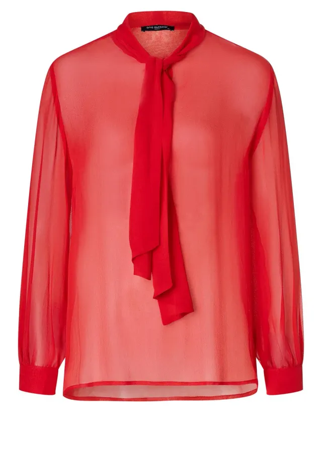 Ana Alcazar Zerona camicetta chiffon rossa