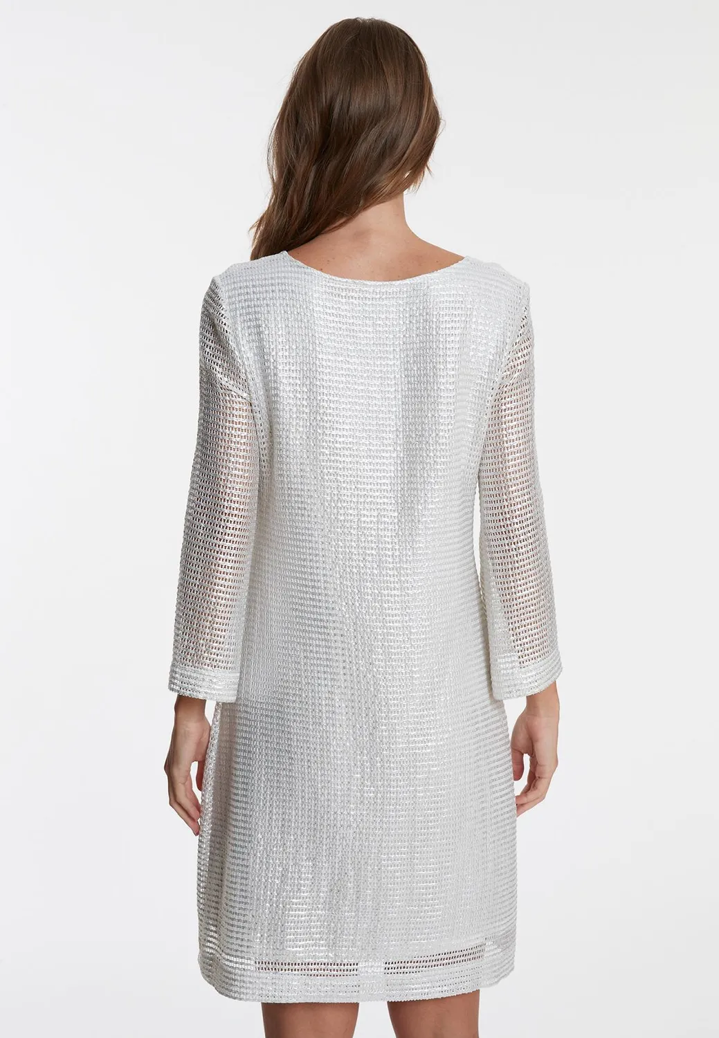 Ana Alcazar Wahesa abito linea A bianco elegante