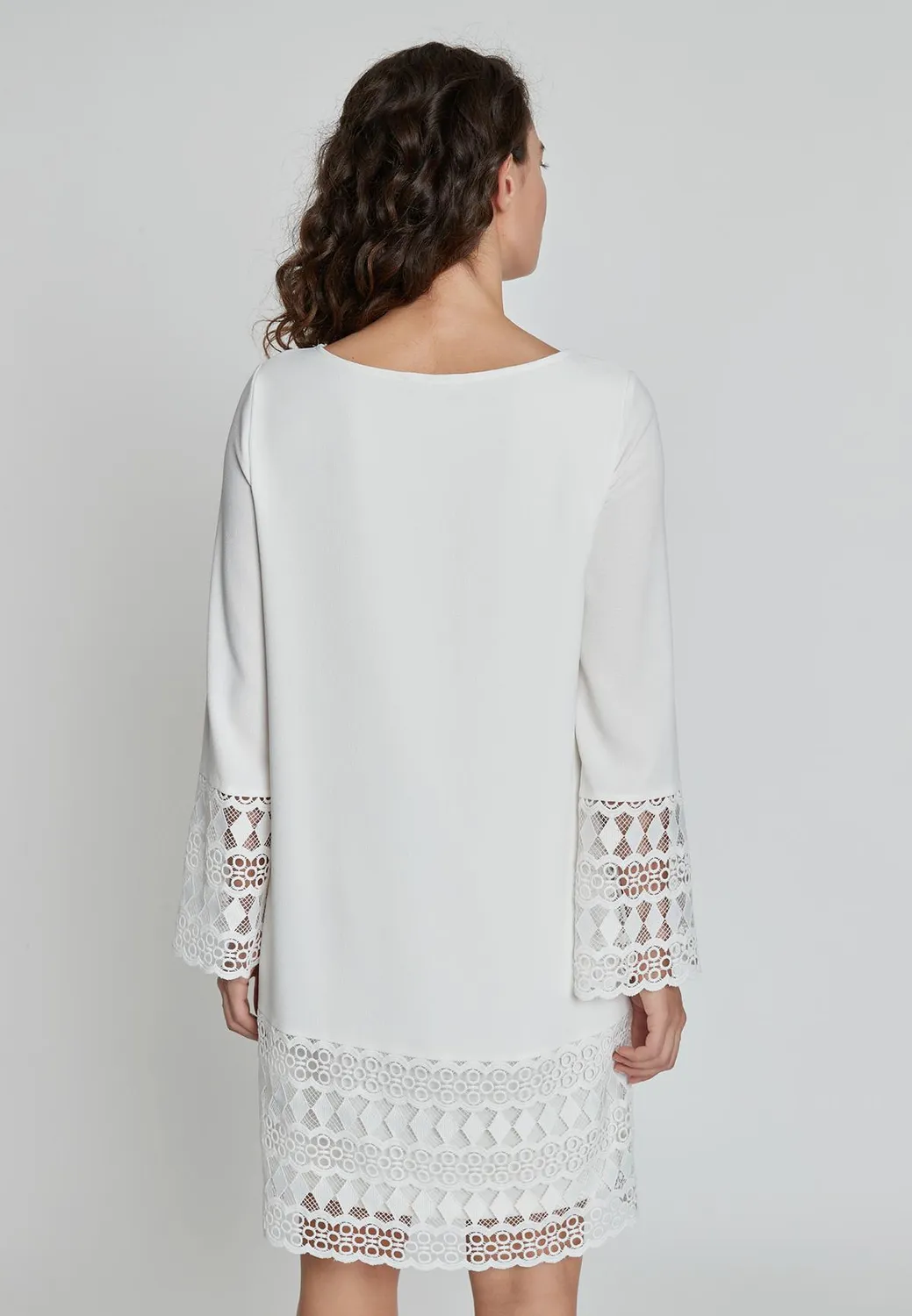 Ana Alcazar Kabale abito tunica pizzo cut-out