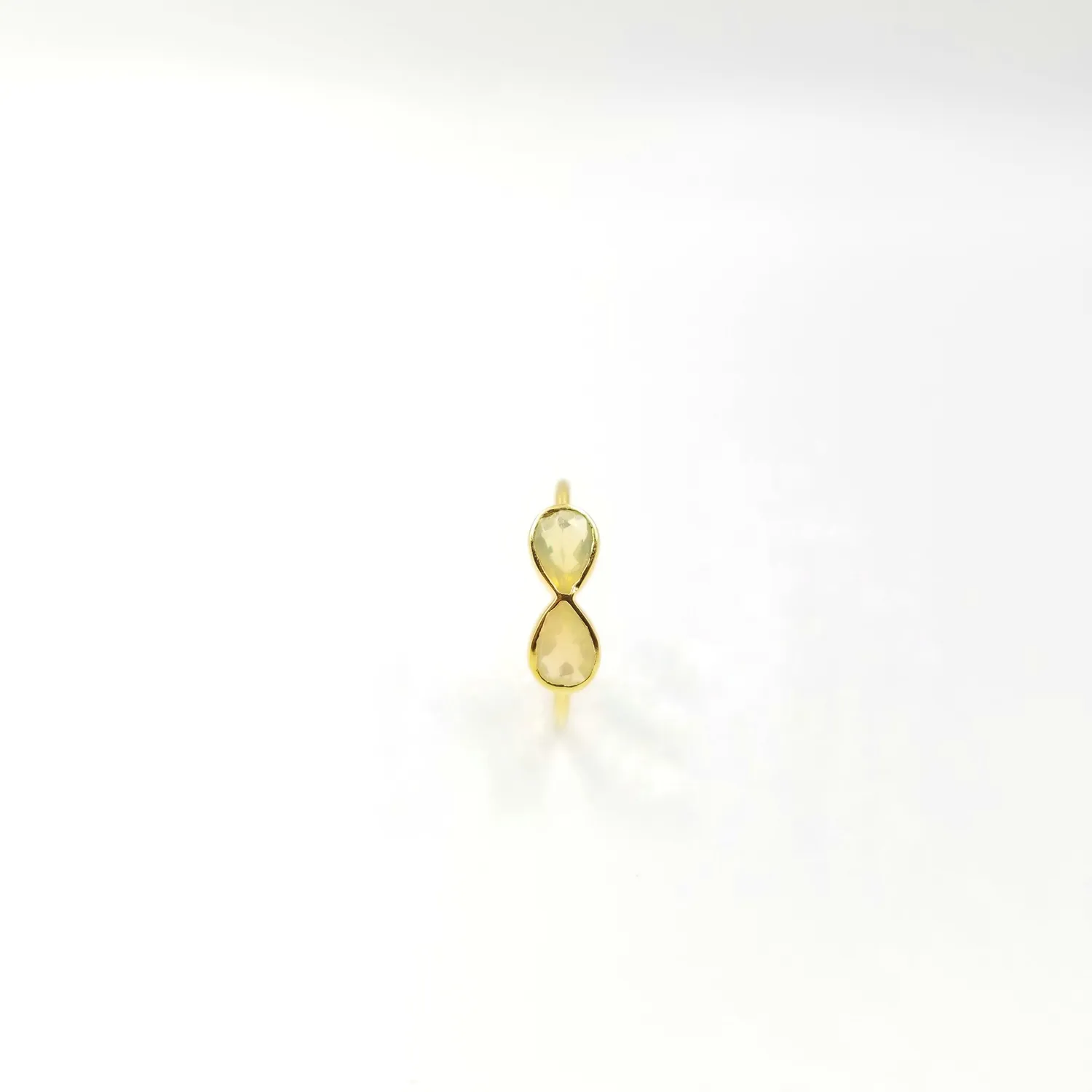 Our Dve Moonstone Infinity Ring anello pietra di luna placcato oro