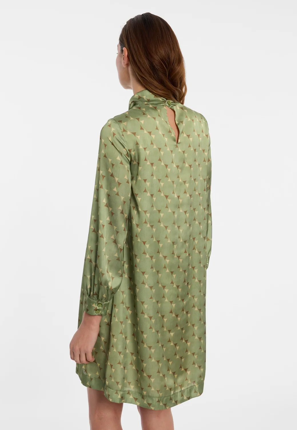 Ana Alcazar Eumira abito satin menta fantasia