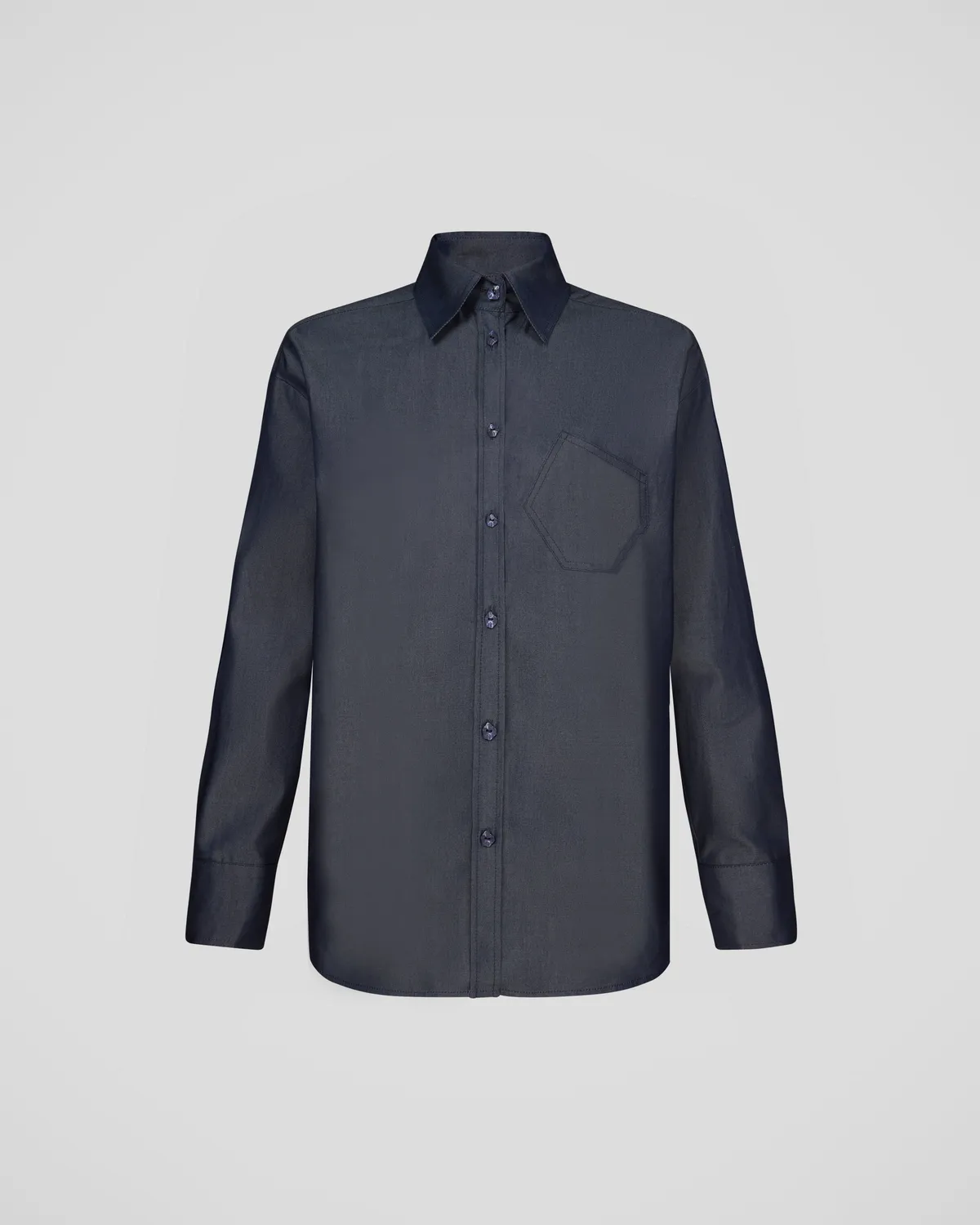 Violante Nessi Violi camicia blu chambray cotone