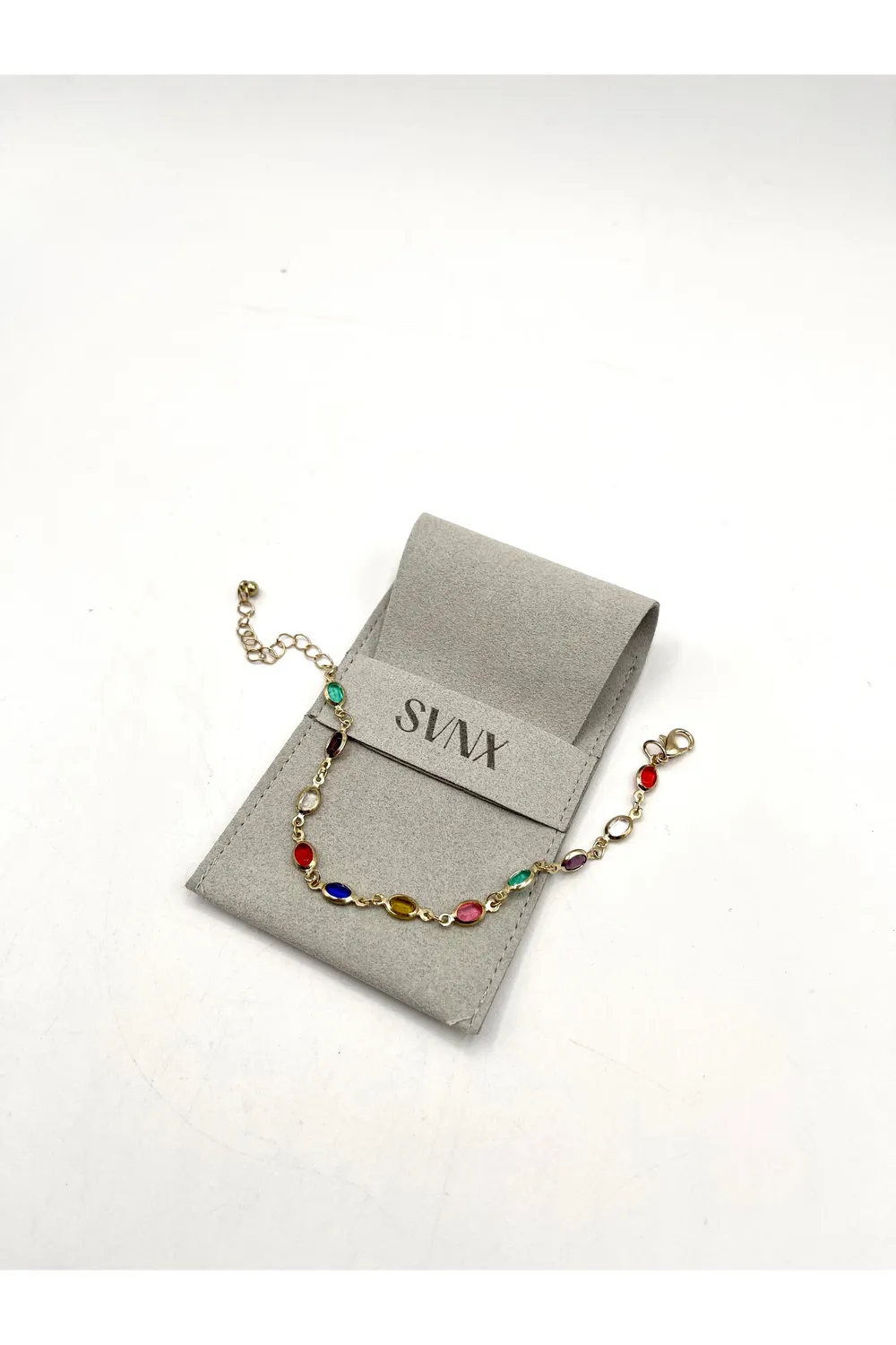 SVNX Oval Chain JE402001 Bracciale Multicolore Cristalli