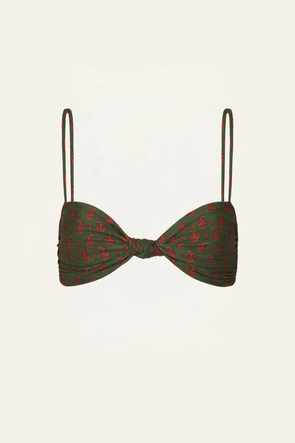 Johanna Ortiz Bandana Marina top bikini verde incrociato