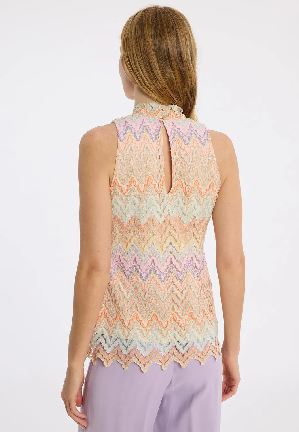 Ana Alcazar Zecora top maglia traforata pastello