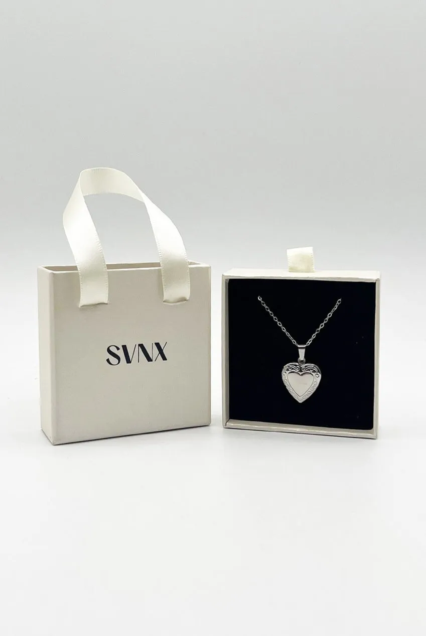SVNX JE317521 collana cuore argento