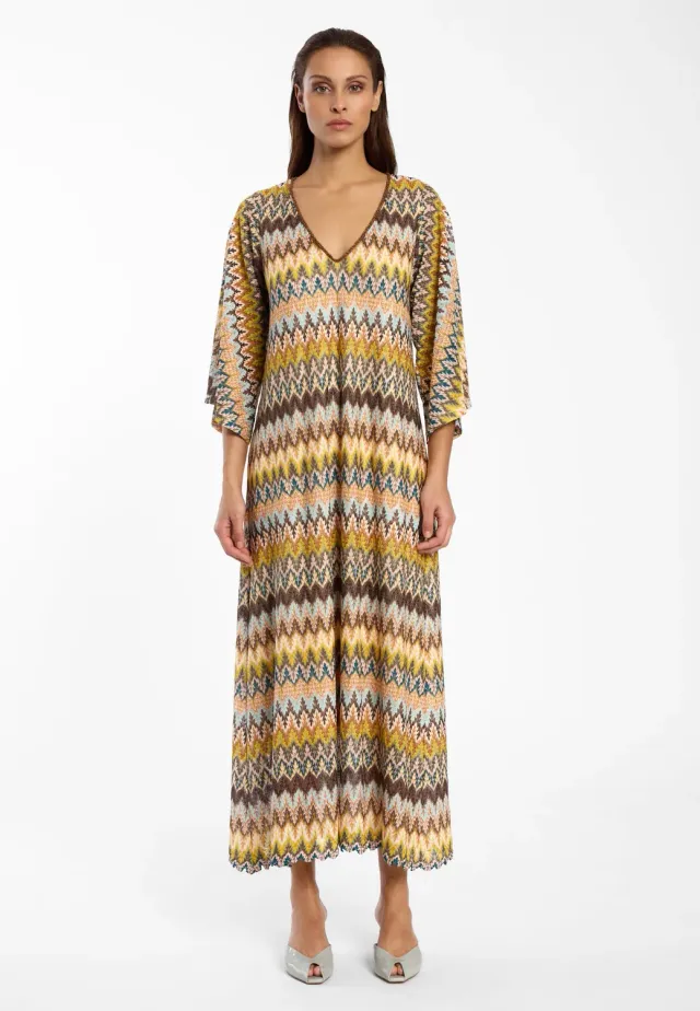 Ana Alcazar Disli abito maxi maglina zigzag