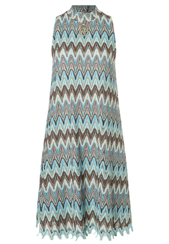 Ana Alcazar Zefina abito trapezio azzurro