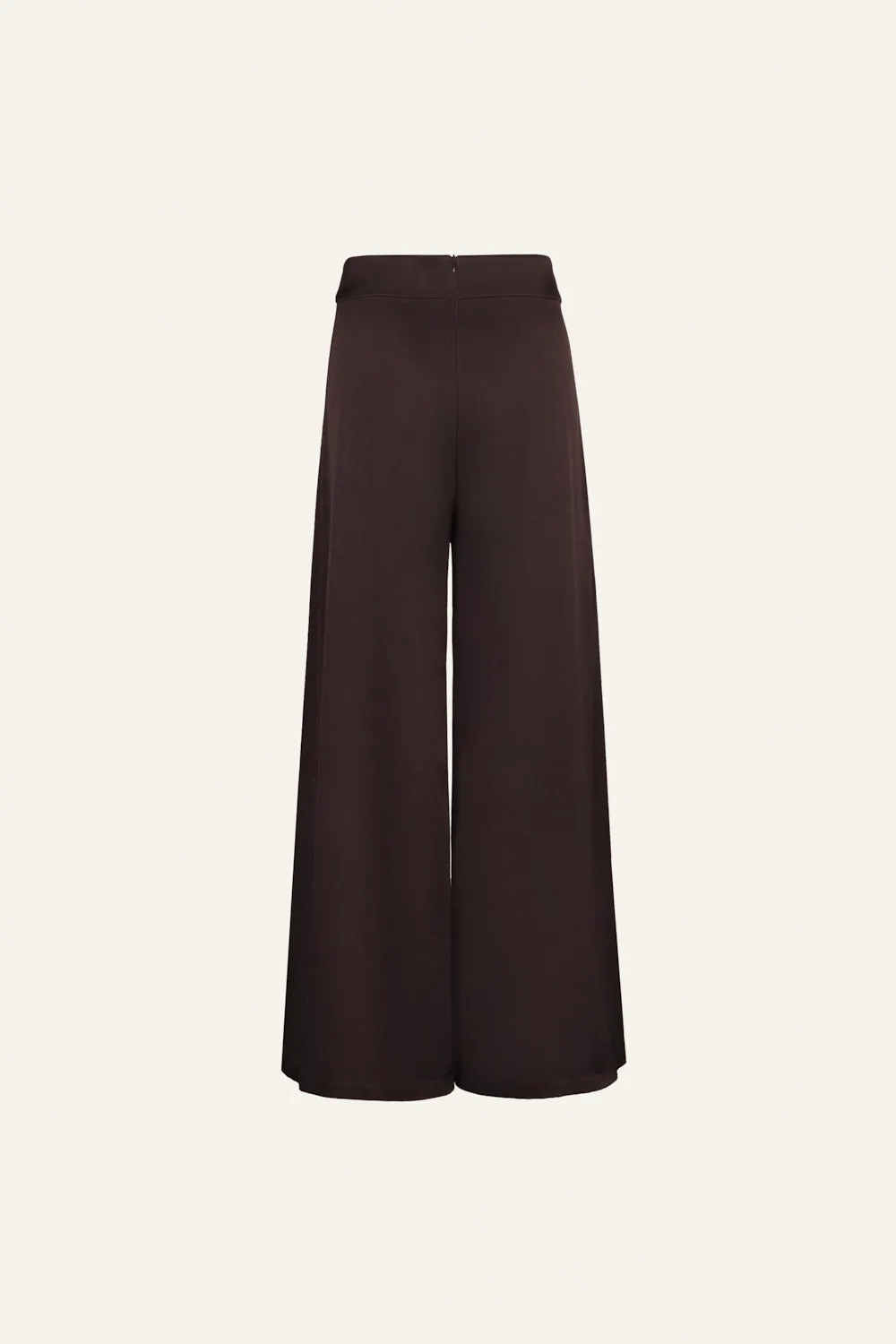 Johanna Ortiz Dark Petals pantaloni cioccolato palazzo