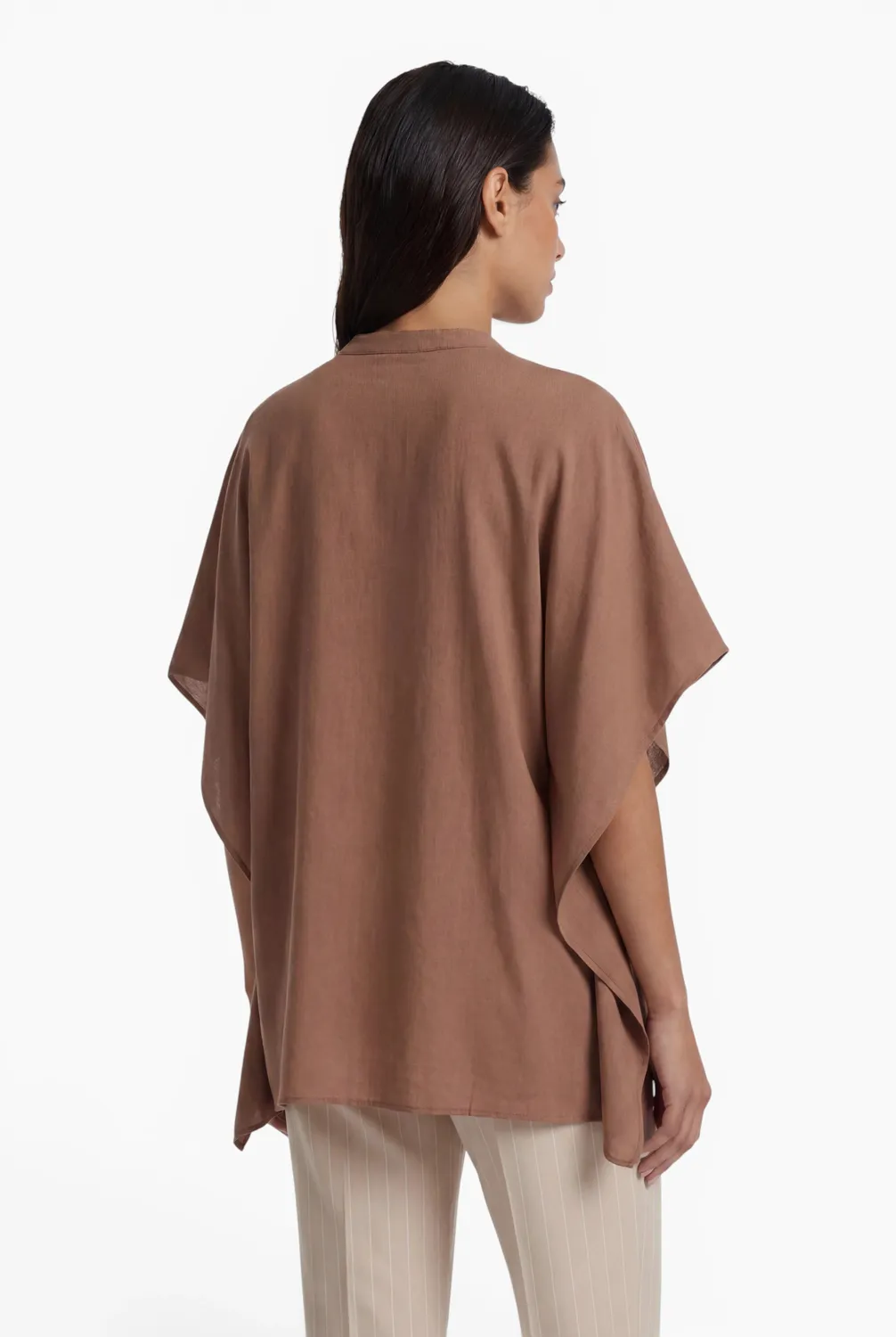 Ana Alcazar Dorayas camicia caftano marrone