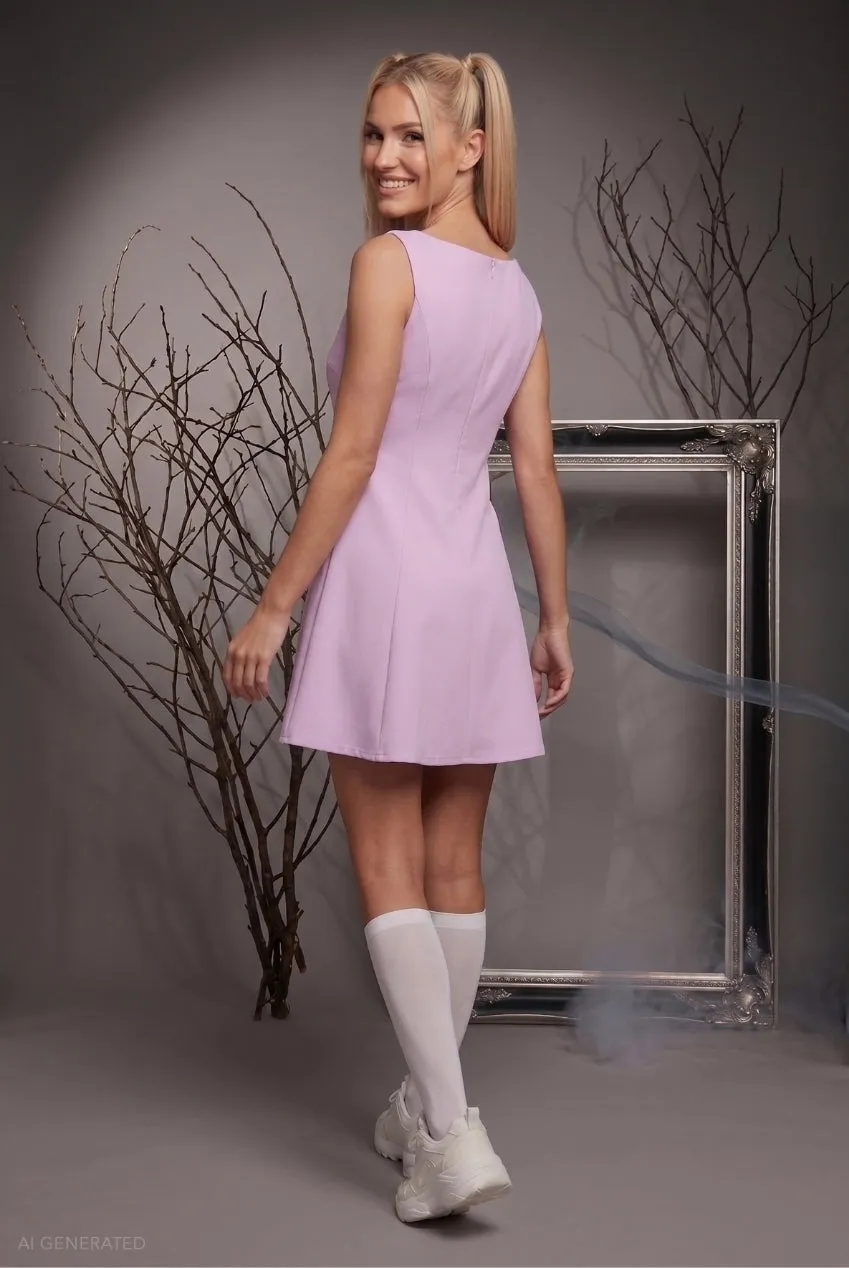 Goddiva abito mini lilla stile 90s pop Halloween