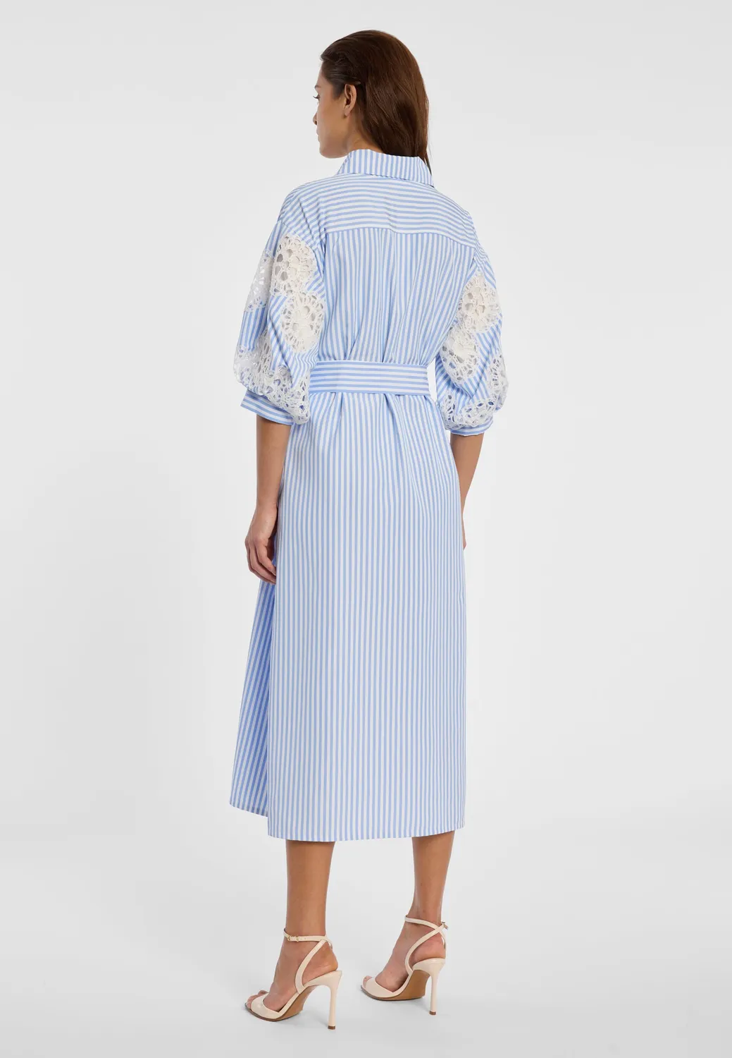 Ana Alcazar Dazra abito camicia midi a righe