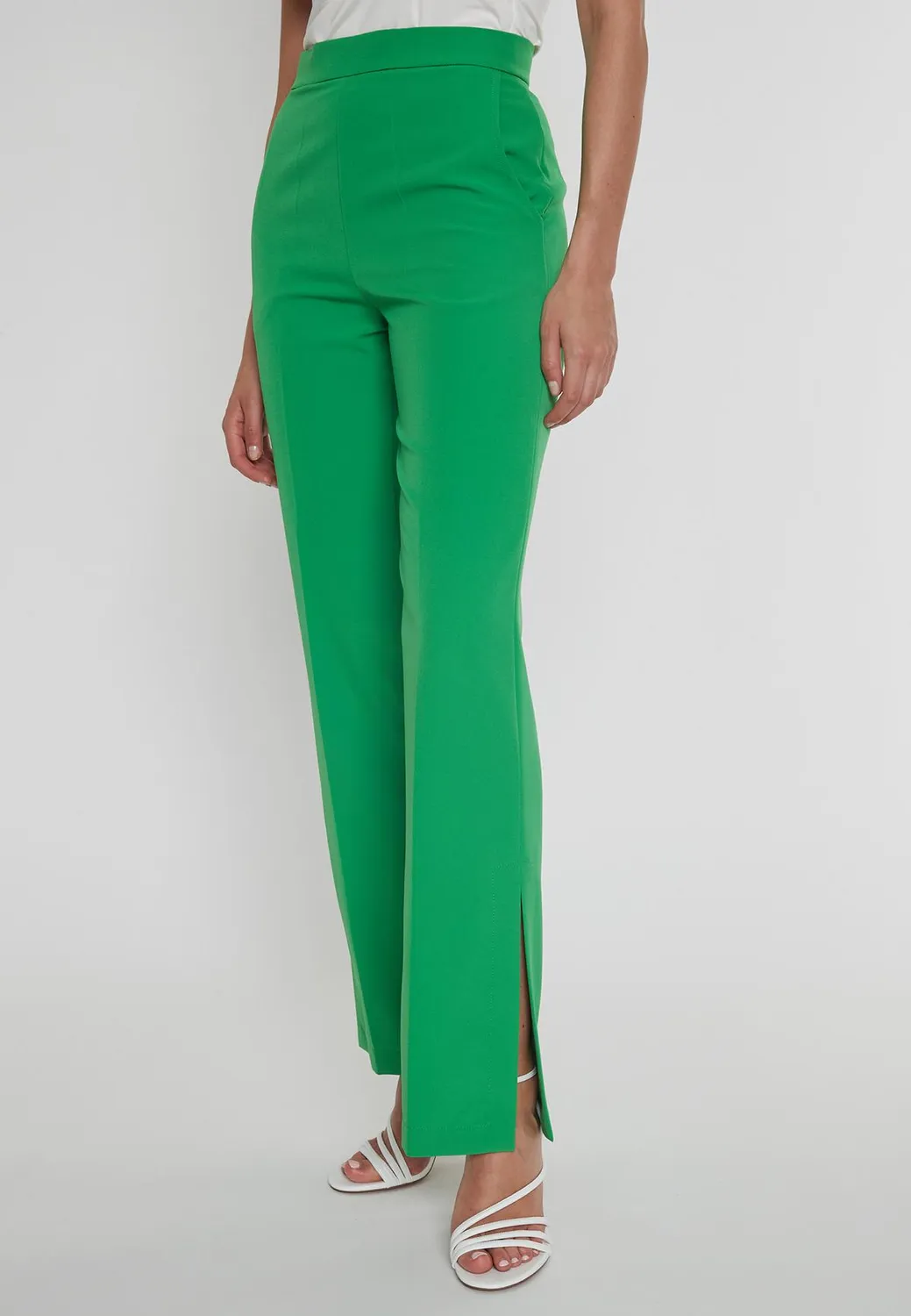 Ana Alcazar Pacoa pantaloni lunghi verdi spacco